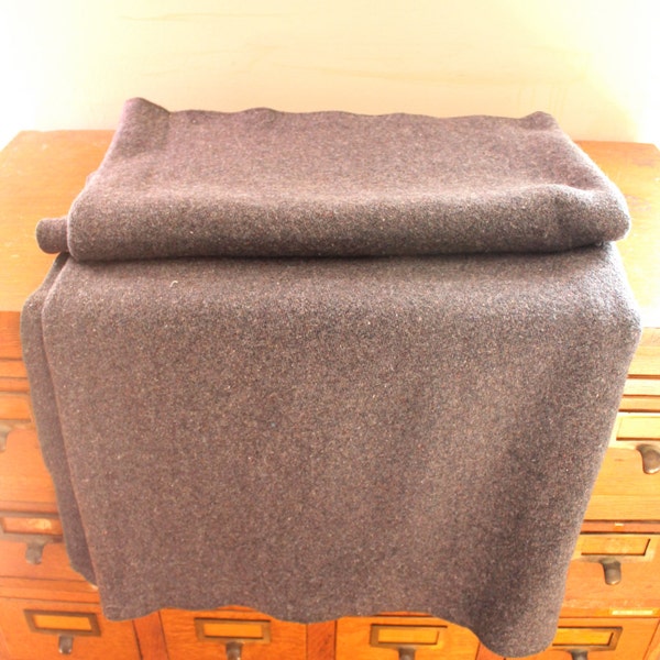 Stay Warm... Vintage Wool Gray Blanket, Camp Blanket