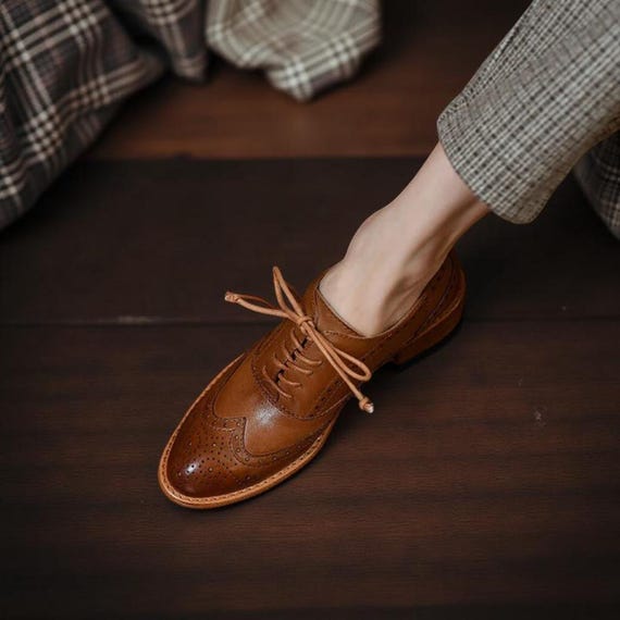 brown tie dress shoes Attorney Derby Brown Leather Shoes – The Jacket Maker main image 1