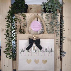 Tote bag, jute bag, unique personalized bag, gift bag, Mother&#39;s Day gift, end of year gift, godmother, aunt, grandma gift