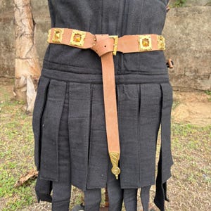 Medieval Leather Belt Handmade | Adjustable Vintage Waist Belt for Men & Women | Renaissance Costume Accessory