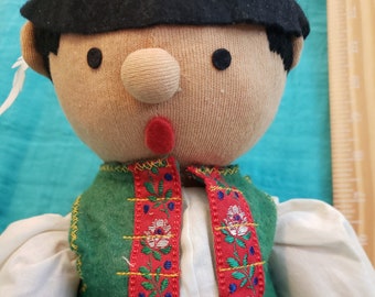 Vintage Turkish Puppet Folk Doll; Traditional; Turkey; Ottoman; Travel;