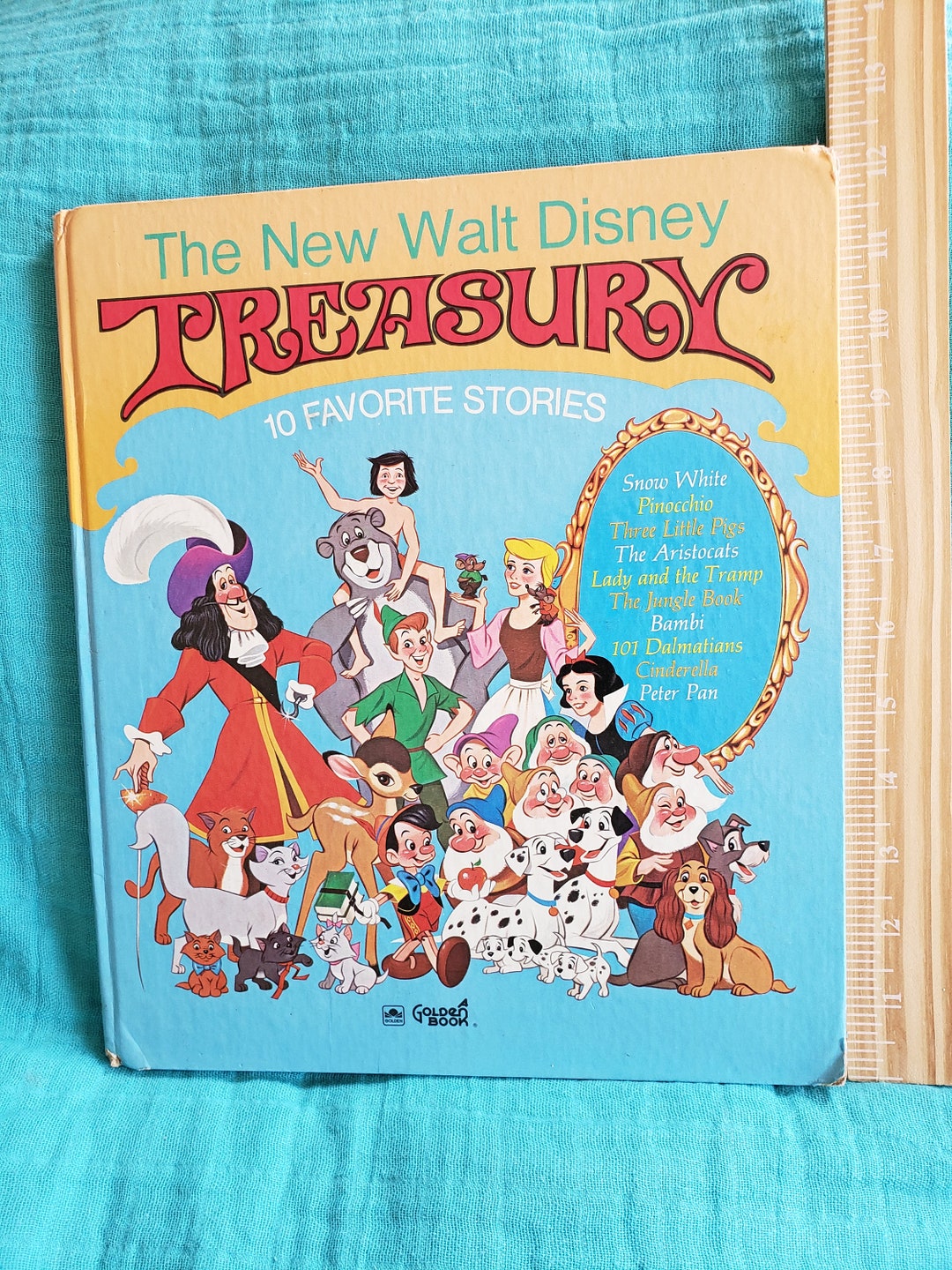 Vintage Walt Disney Children's Book Lot of 2 Treasury Big and Little