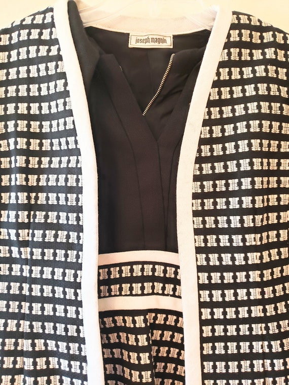 Vintage Black and White Dress Suit; small; 1960s … - image 3