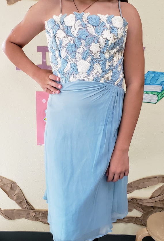 Vintage Blue Cocktail Dress; Frozen Disney Elsa I… - image 1