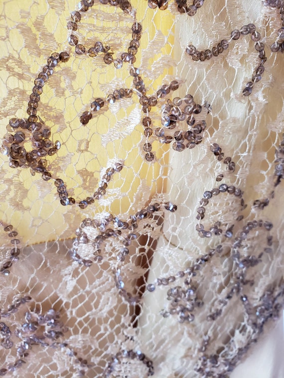 Vintage 1930s Champagne Silk Gown; Antique Weddin… - image 6