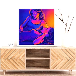 Lesbische kunst, sapphic Wall Art, WLW-kunst, poster voor wanddecor, LGBT-printkunst voor interieur, queer Art, LGBTQ+ Pride Print Poster