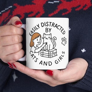 Lustiger Lesben Becher, Sapphic Bi Queer TLW LGBT Kaffeebecher, Katzen-Liebhaber-Stolz, 11 Unze 15 Unze Keramikteetasse für Freundin, Frau, Geschenk der schwulen Frau