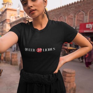 Queer pride fun sexy T shirt, fun sassy LGBTQIA+ tee top, gift for LGBT queer gay sapphics lovers, unique merch for pride, queer clothing