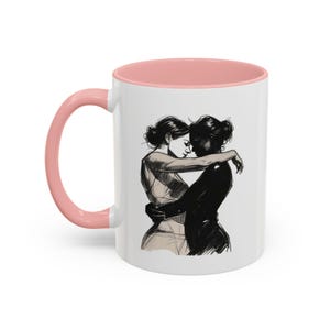 Lesbian Pride Mug,  LGBTQ Coffee Cup, Queer Love Gift, Sapphic Romance, Rainbow Coffee Mug, 11oz Ceramic Tea Cup