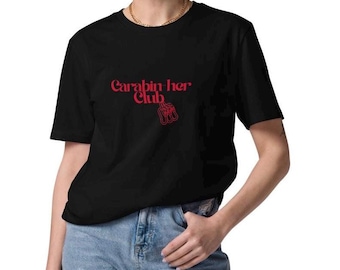 Lustiges subtiles lesbisches Karabiner t-Shirt, sapphic queer queer queer queer queer wlw Frau stolzes Geschenk für sie, Karabinerwitz lustiges