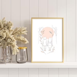 Arte lésbico, arte mural sáfico, arte WLW, póster para decoración de paredes, arte impreso LGBT para decoración del hogar, arte queer, póster impreso del orgullo LGBTQ+