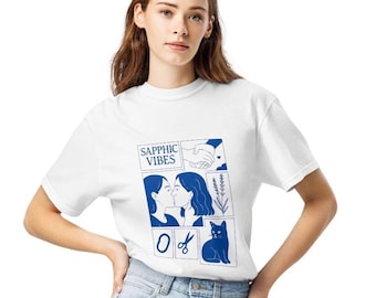 Sapphic T-Shirt | Sapphic Vibes | LGBTQ Tee Top