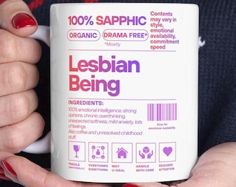 面白いレズビアンマグカップ、レズビアンWLWクィアゲイLGBTQ女性のためのコーヒーカップ、レズビアンへの面白いギフト、LGBTキッチンデコレーション