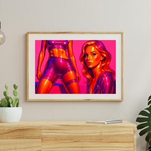 Arte lésbico, arte mural sáfico, arte WLW, póster para decoración de paredes, arte impreso LGBT para decoración del hogar, arte queer, póster impreso del orgullo LGBTQ, orgullo gay
