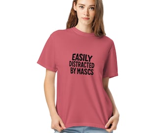 Lesben Top | Leicht Abgelenkt Von Mascs | LGBTQ Tee Top für Sapphic TLW Frauen