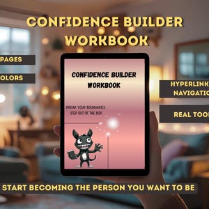 Confidence Builder Workbook | Self-Help Guide | Confidence Building Worksheets | Self-Esteem Improving | Creative Exercises | Mindset PDF
