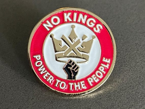 No Kings Lapel Pin Pro Democracy Lapel Pin Power To The People Lapel Pin