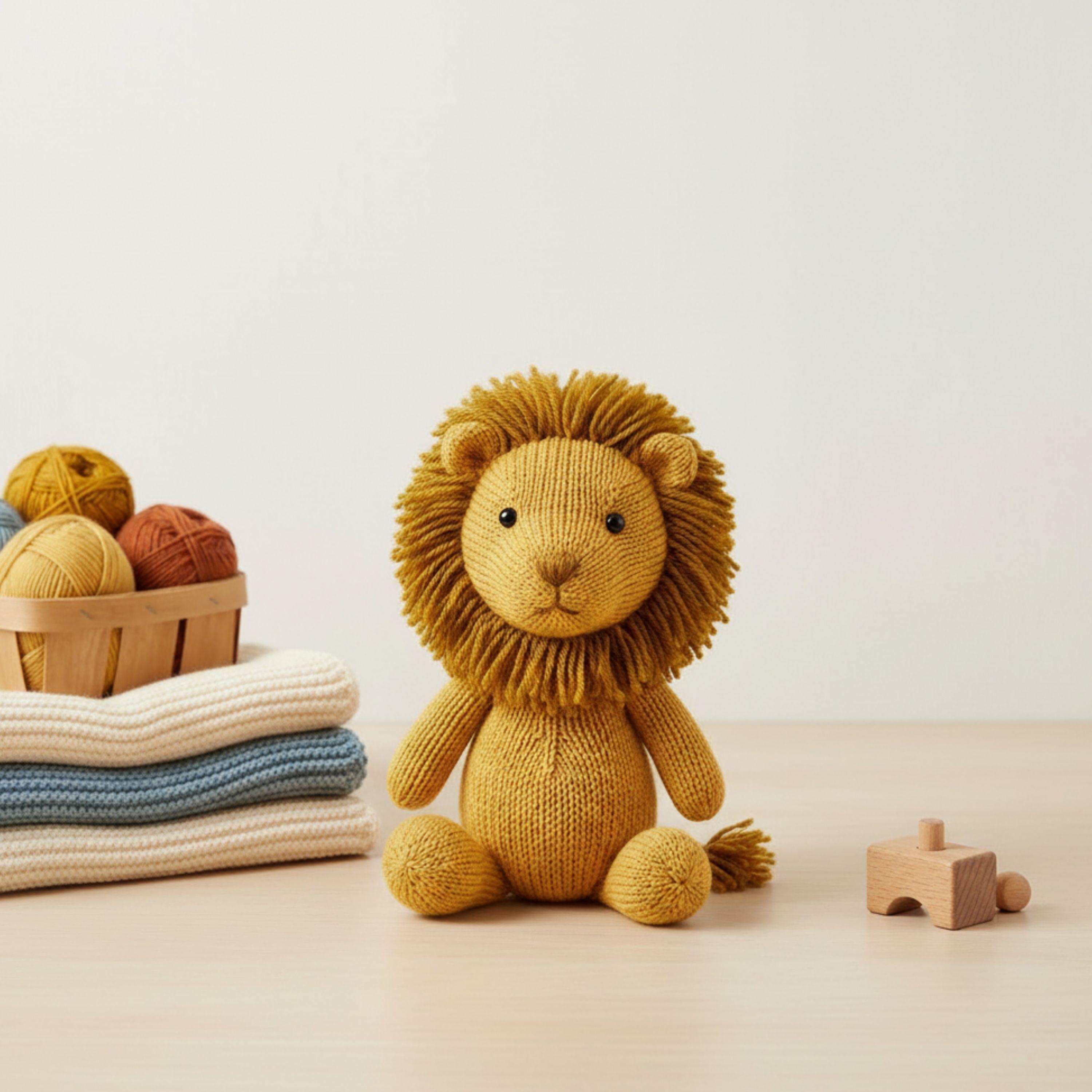 Lion Knitting Pattern PDF | Amigurumi Lion Plush Toy | Safari Animal ...