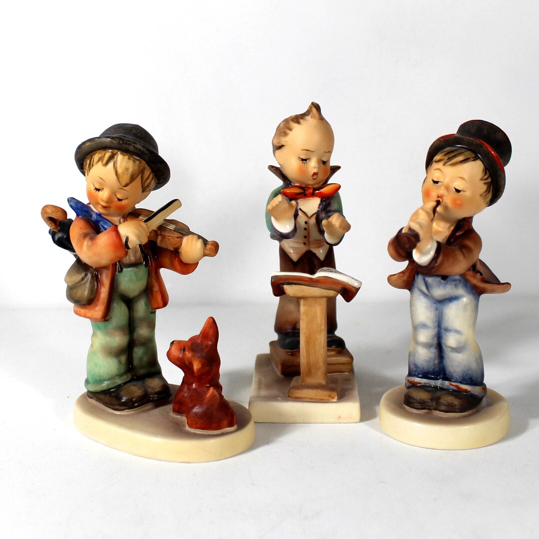 Hummel Goebel Musical Trio Figures Serenade 85/0 Puppy Love Etsy