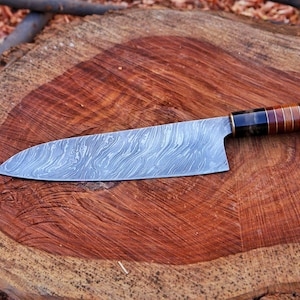 Hand Forged Damascus Steel Chef Knife, Damascus Chef knife, Kitchen Chef Knife, Christmas Gift, Gift for her, Groomsmen and Anniversary Gift