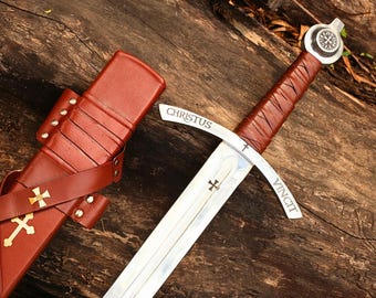 Handmade Faithkeeper Templar Sword – High Carbon Steel Crusader Replica