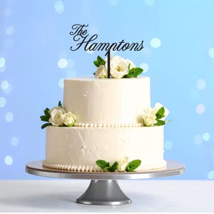 Personalized Wedding Cake Topper | Custom Script Cake Topper for Wedding | Mr and Mrs Cake Toppers | Cake Topper