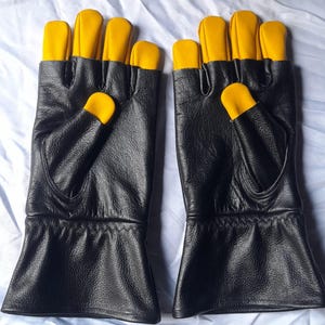 Mandalorian Cow Leather Gloves | Star Wars Cosplay Costume Accessory