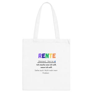 Rente Definition Tasche | Rente Geschenk | Ruhestand Geschenk Frau| Geschenk Rente Kollegin | Tasche | Geschenk zur Rente | Jutebeutel