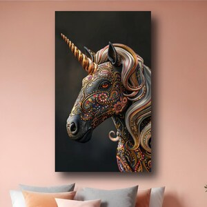 Victorian Animal Portrait Canvas Poster Print, Royal Horse Painting, Renaissance Horse Painting, Aristocratic Horse Portrait, Unframed