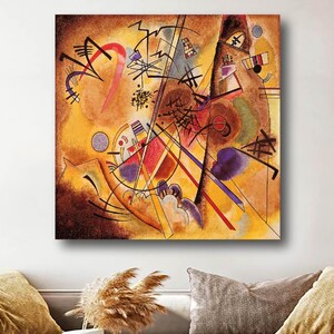 Wassily Kandinsky Canvas Poster Print, Kandinsky Abstract Little Dream, Abstract Geometric Art, Bauhaus Wall Art, Transverse Line, Unframed
