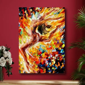 Watercolor Sexy Canvas Poster Print, Elegant Art, Sexy Woman Art for Intimate Spaces, Sensual Figure, Bedroom Art, Valentine&#39;s Day, Unframed