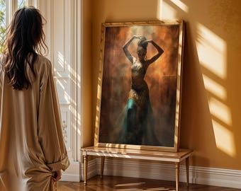 Belly Dancer Canvas Print: Turkish Dancer, Sensual Exotic Art, Unframed