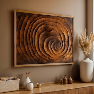 Wood Wave Pattern Canvas Print: Earthy Texture, Unframed