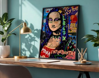 モナリザ スマイル バンクシー いたずら ルーブル美術館 - 額入り