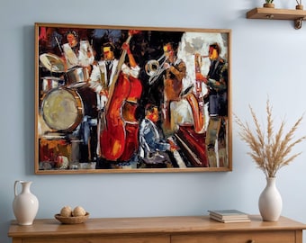 Vintage Jazz Club Art Print – African American Musicians of the