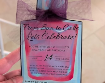 Spa Party Birthday Invitation (Editable Template)