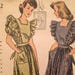 1940's Dress or Pinafore Vintage Sewing Pattern Simplicity 4632 Bust 34