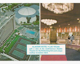 Vintage Aladdin Hotel Las Vegas Theatre Roof Top Deck Postcards Three Total RF0293