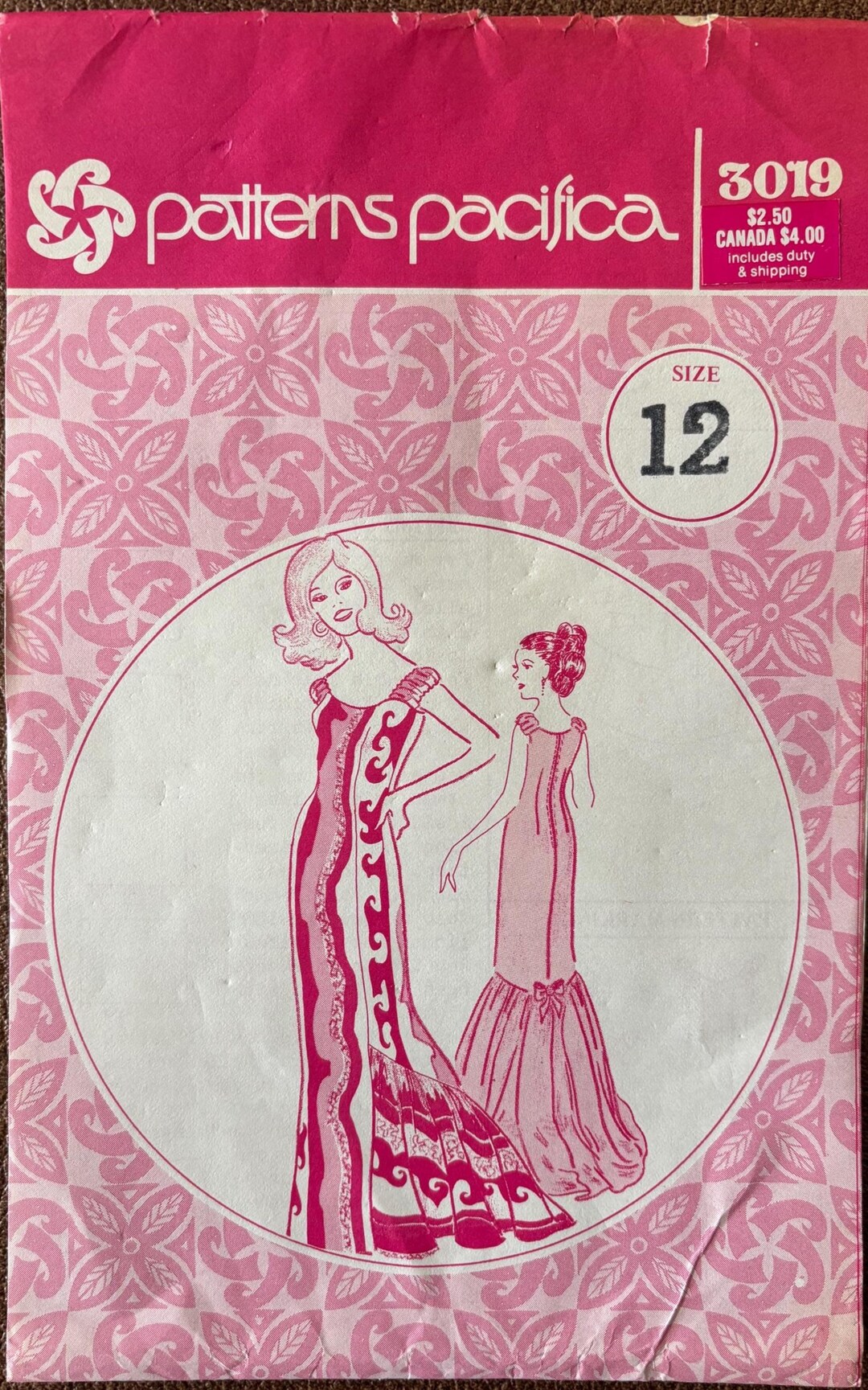 1960's Holoku Hawaiian Dress UNCUT Patterns Pacifica 3019 Sewing ...