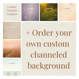 Add-On: Bespoke Background Template for Soul Voice Message