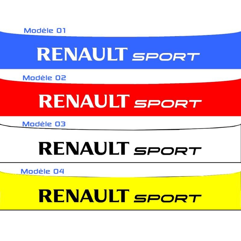 Custom Renault Sport Windscreen Sunstrip – Decal For Renault Cars (Choose Color)