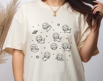 Astronaut Cat T-Shirt: Space Cats Tee, Funny Kitty Shirt