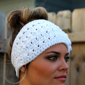 CROCHET PATTERN Woman's Boho Flower Headband Crochet Pattern Crocheted Ear Warmer Instant Download PDF image 3