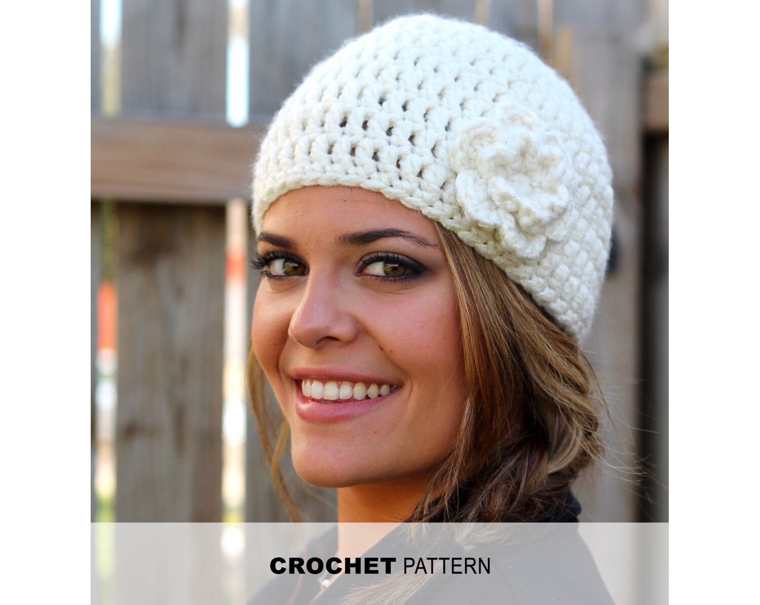 Side Flower Beanie - Etsy