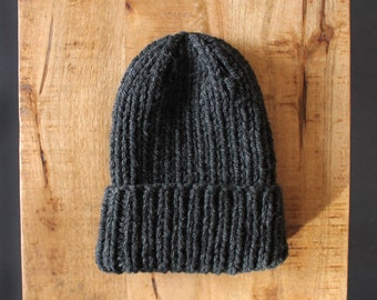 Mariner Cap- Fold Up Beanie in Dark Grey