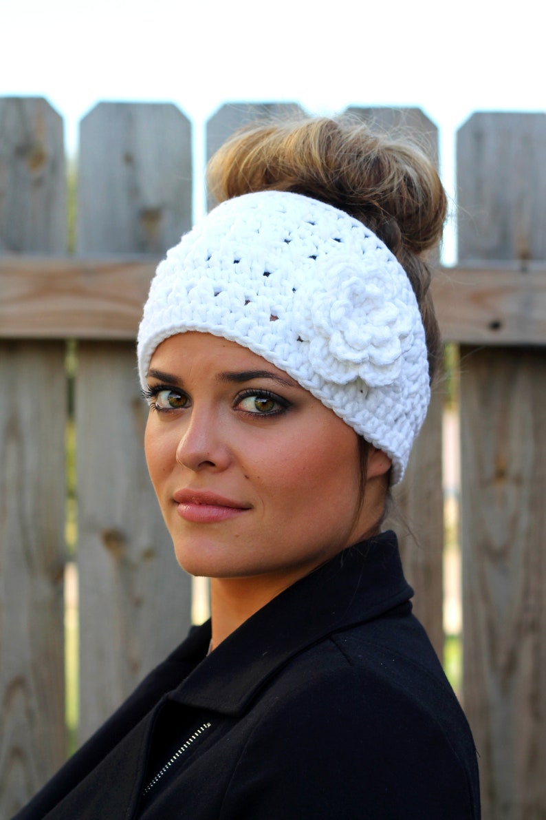 Crochet Pattern Bundle Four Crochet Patterns Headband, Hat, Cowl, and Infinity Scarf Pattern Instant Download PDF image 2