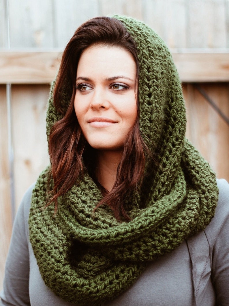 Crochet Pattern Bundle Four Crochet Patterns Headband, Hat, Cowl, and Infinity Scarf Pattern Instant Download PDF image 3