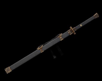Handmade Steel Katana Sword with Leather Scabbard | Full tang |