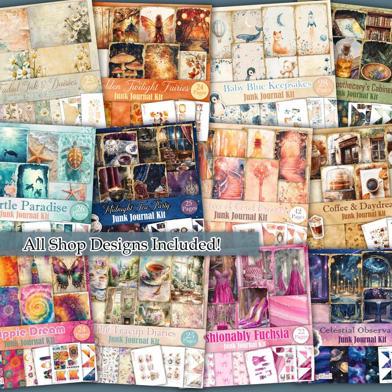 Ultimate Shop Bundle | 530+ Printable Junk Journal Kits & Growing ...