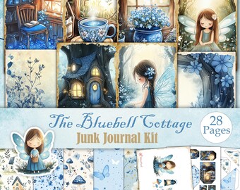 La cabaña Bluebell: kit imprimible de diario de hadas con efímeras mágicas